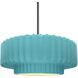 Radiance Collection - Pleated Tier Pendant Ceiling Light in Brushed Nickel, Black Cord, Replaceable Bulb, Reflecting Pool, 14.5W x 5.25H, Form+Finish+Function