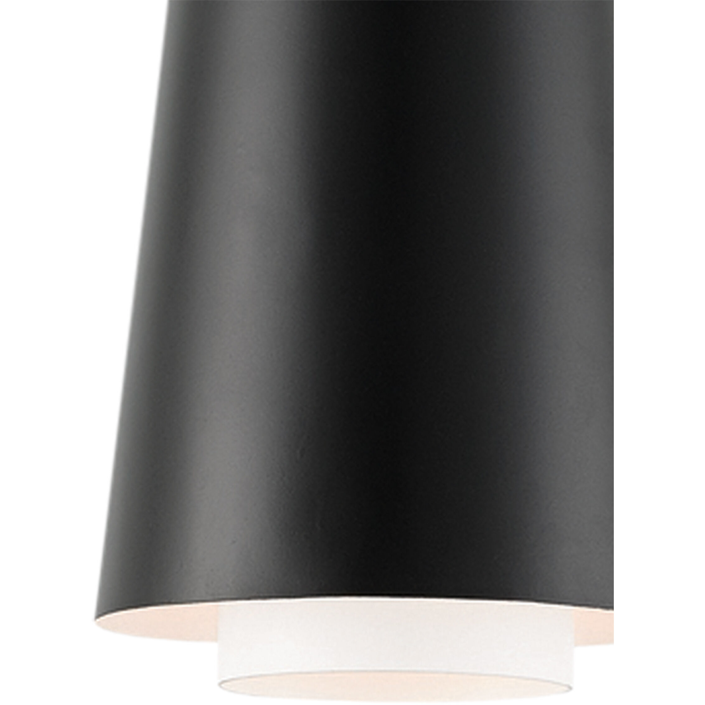 Bruce 1 Light 8 inch Satin Black/White Interior Pendant Ceiling Light, Bunny Williams Collection
