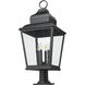 Raphael 4 Light 35 inch Sand Black Outdoor Pier Mounted Fixture in Soft Sand Black