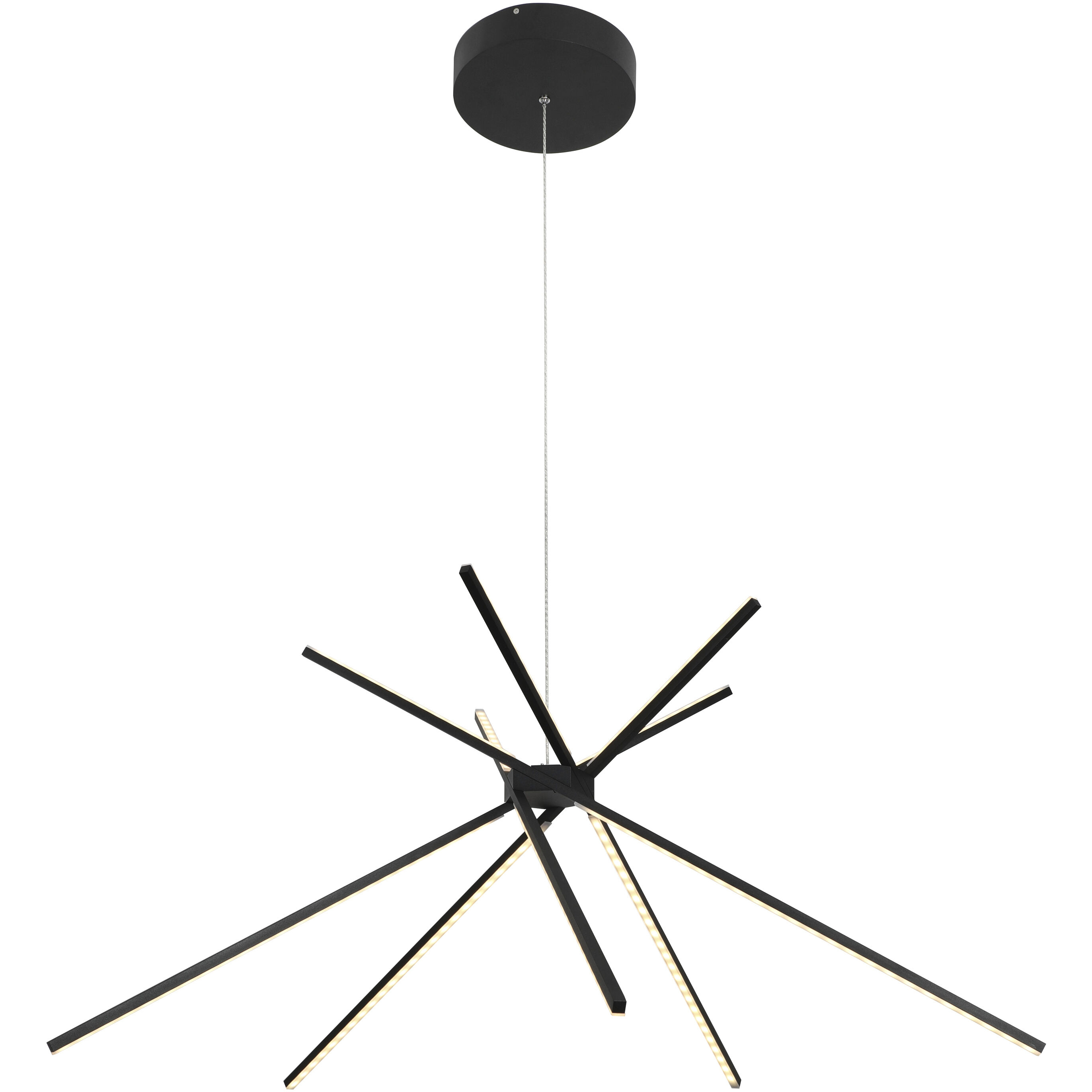 Canada LED 42.5 inch Matte Black Chandelier Ceiling Light
