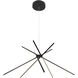 Canada LED 42.5 inch Matte Black Chandelier Ceiling Light