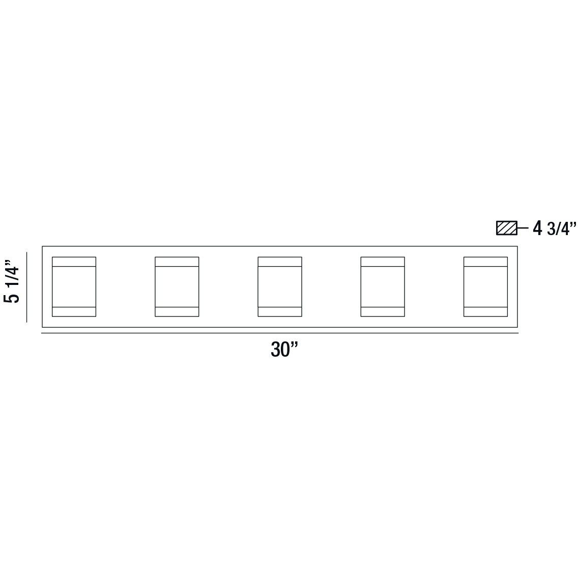 Seaton LED 30 inch Chrome Vanity Light Wall Light