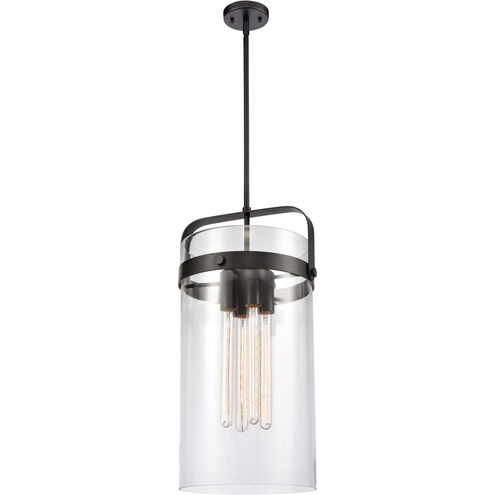 Restoration Pilaster 4 Light 13 inch Matte Black Mini Pendant Ceiling Light, Restoration