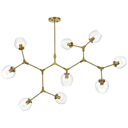 Cavoli 9 Light 35 inch Brass Chandelier Ceiling Light
