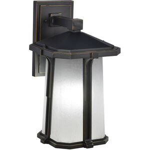 Springdale 1 Light 16 inch Black Gold Outdoor Wall Sconce