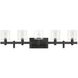Decato 5 Light 37.75 inch Black Vanity Light Wall Light