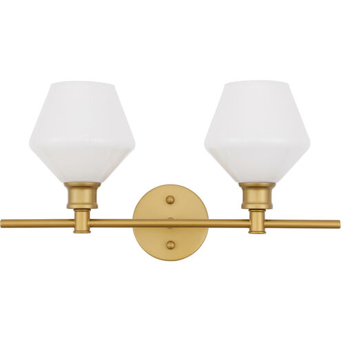 Gene 2 Light 19 inch Brass Wall sconce Wall Light