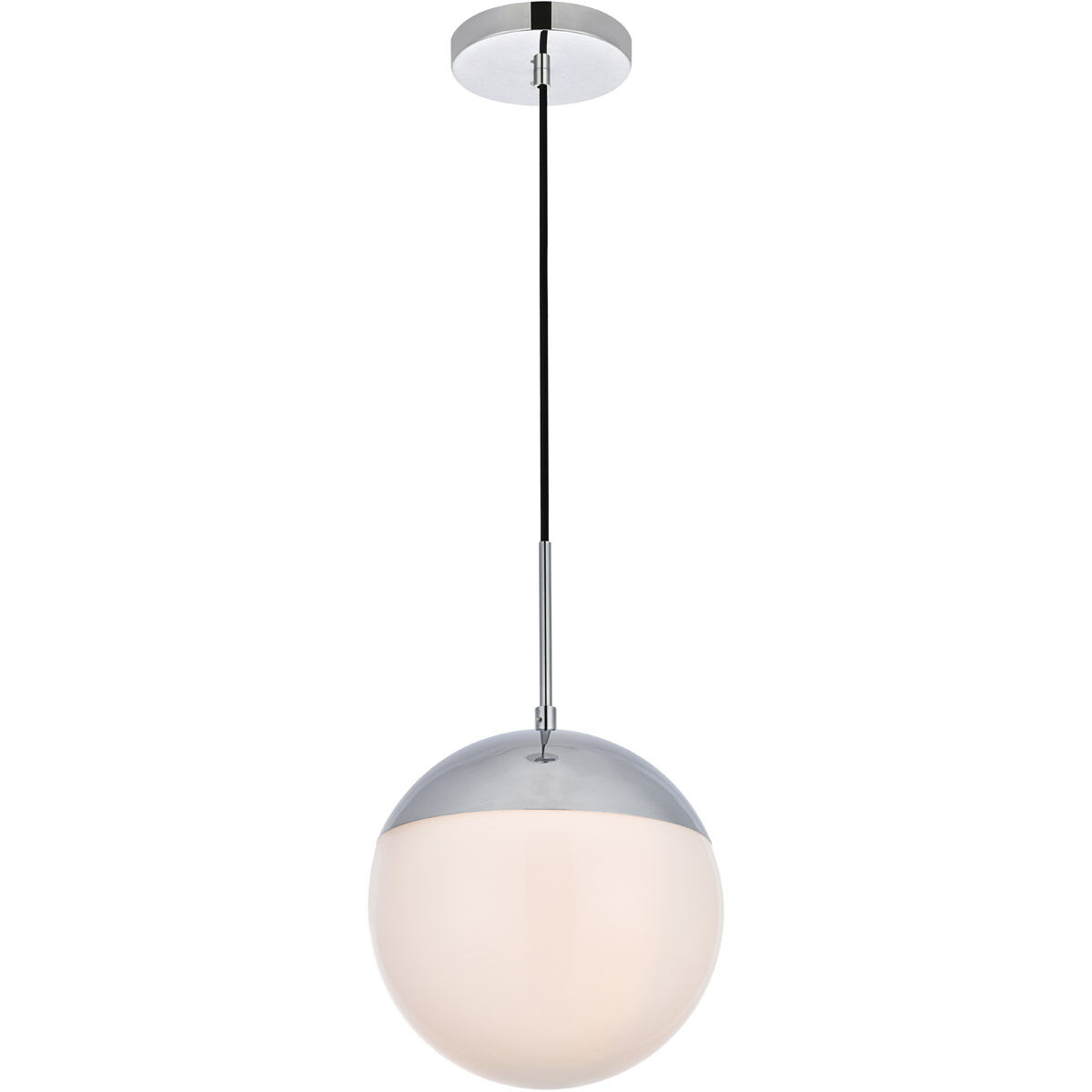Eclipse 1 Light 10 inch Chrome Pendant Ceiling Light