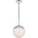Eclipse 1 Light 10 inch Chrome Pendant Ceiling Light