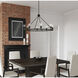 Lansdale 8 Light 34 inch Black with Brushed Nickel Accents Chandelier Ceiling Light