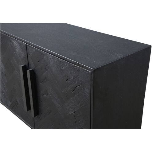 Fishbone 77 X 16 inch Black Sideboard