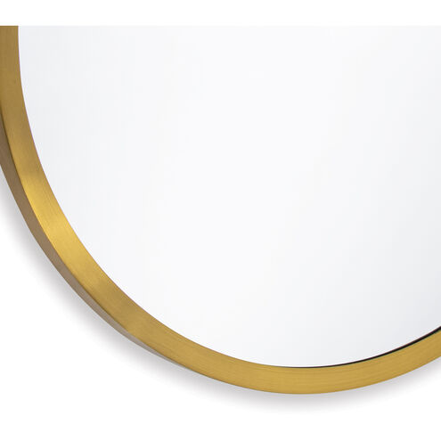 Doris 21 X 21 inch Natural Brass Mirror, Round