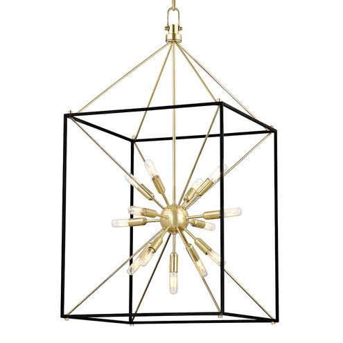 Glendale 13 Light 20.25 inch Aged Brass Hanging Lantern Ceiling Light