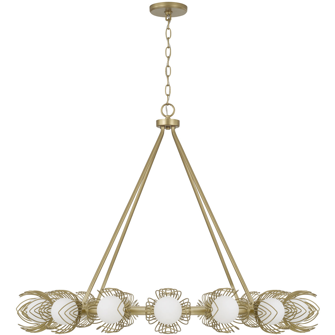 Flora 16 Light 39 inch Buffed Gold Chandelier Ceiling Light