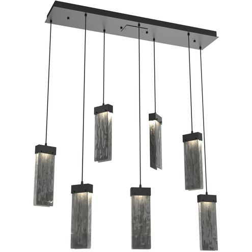 Parallel LED 44.2 inch Matte Black Linear Pendant Ceiling Light in Smoke Granite, 2700K LED, Multi-Port