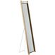 Abigail 61 X 13 inch Natural Veneer Frame with Chrome Plated Tube Floor Mirror