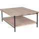Mila 33 X 32 inch Natural Coffee Table