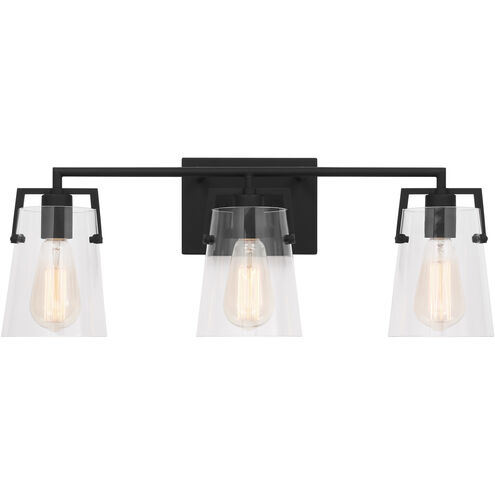 Drew & Jonathan Crofton 3 Light 24 inch Midnight Black Wall Bath Fixture Wall Light