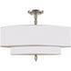 Luxo 5 Light 26 inch Satin Nickel Semi Flush Ceiling Light