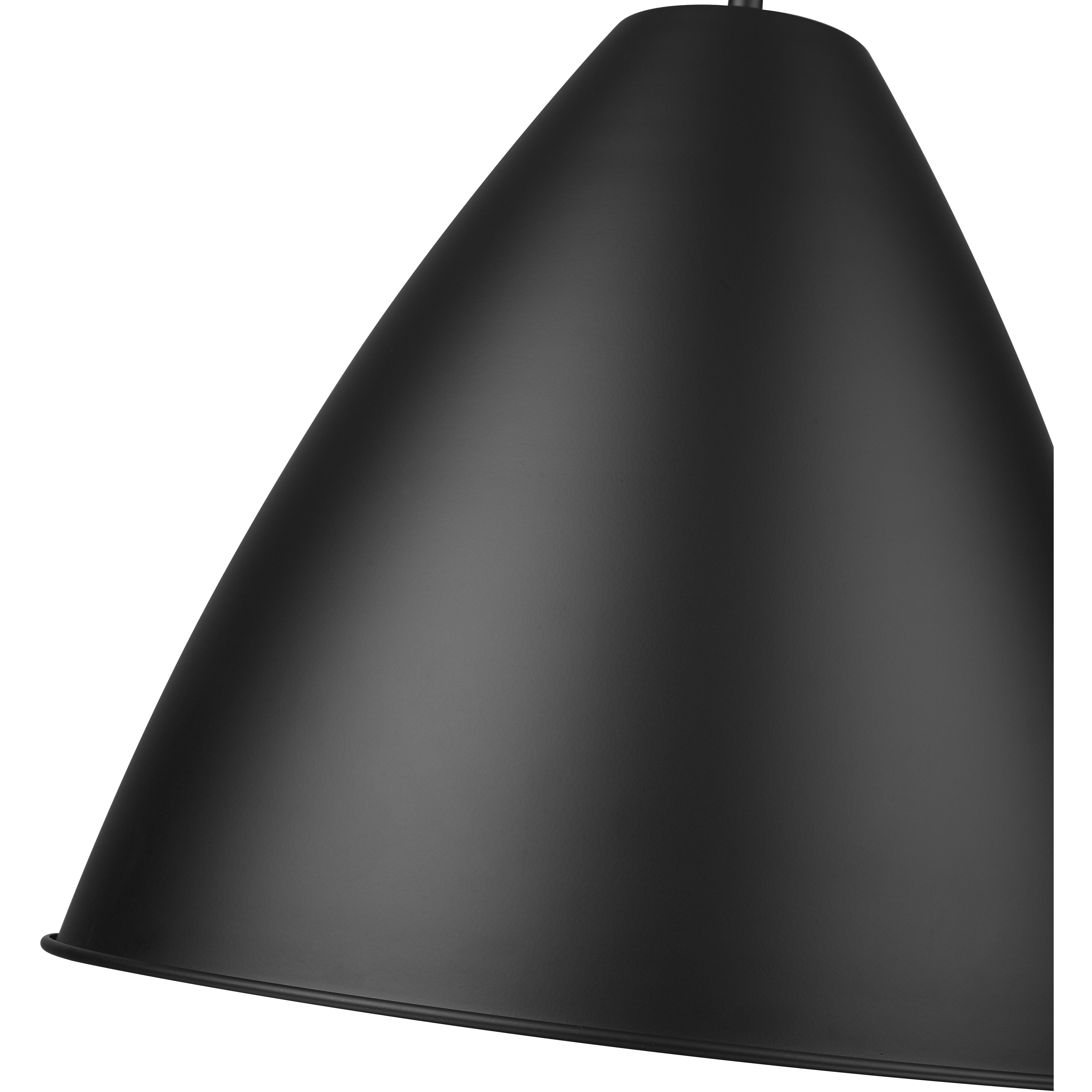 Kayman 1 Light 15 inch Matte Black Pendant Ceiling Light