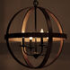 Compass 4 Light 22.5 inch Antique Pecan and Black Single Pendant Ceiling Light
