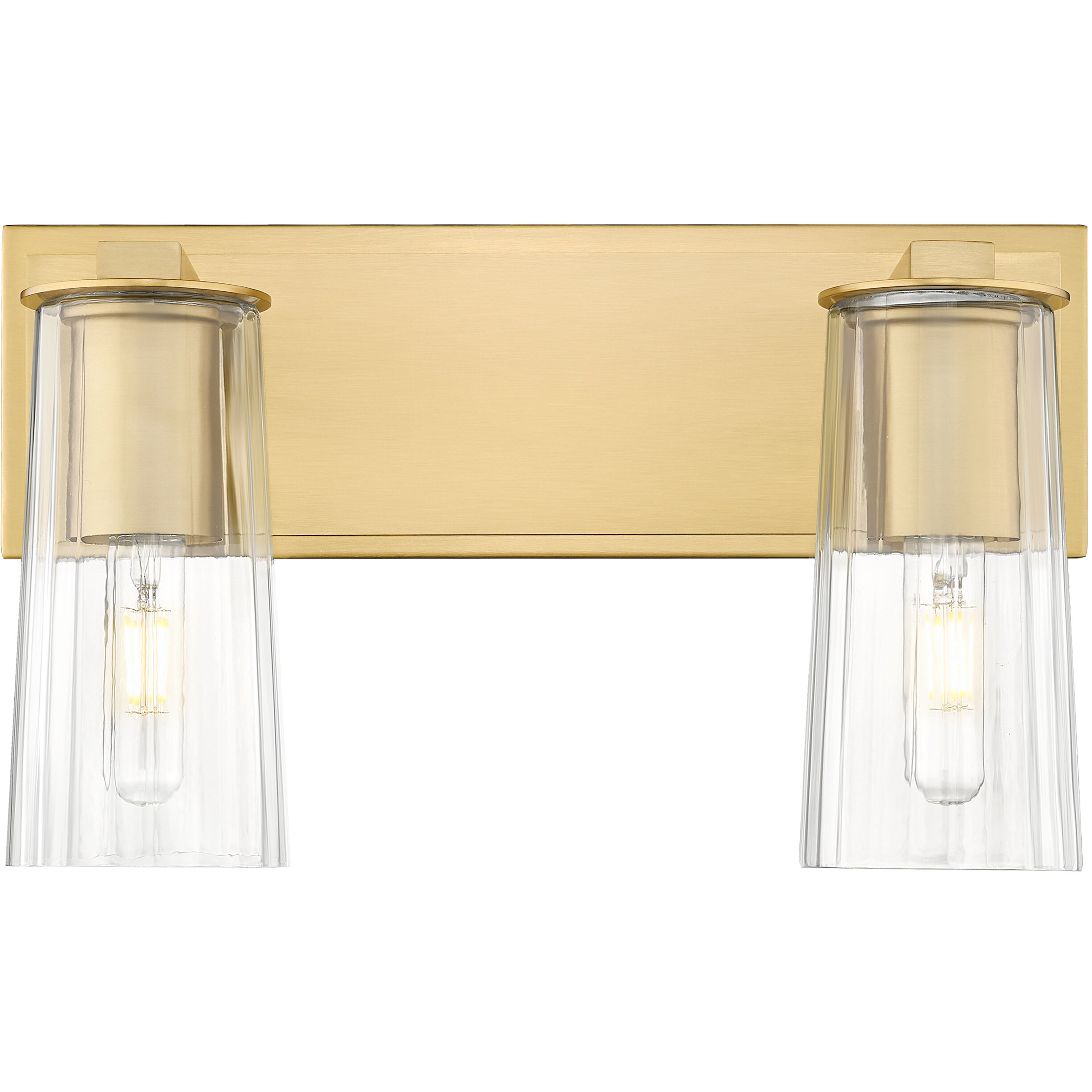 Titus 2 Light 16 inch Modern Gold Bath Vanity Light Wall Light