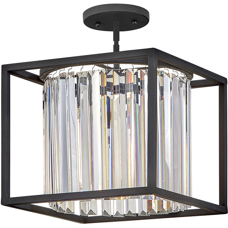 Giada 1 Light 12 inch Black Indoor Foyer Pendant Ceiling Light, Convertible to Semi-Flush