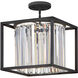 Giada LED 12 inch Black Indoor Foyer Pendant Ceiling Light, Convertible to Semi-Flush