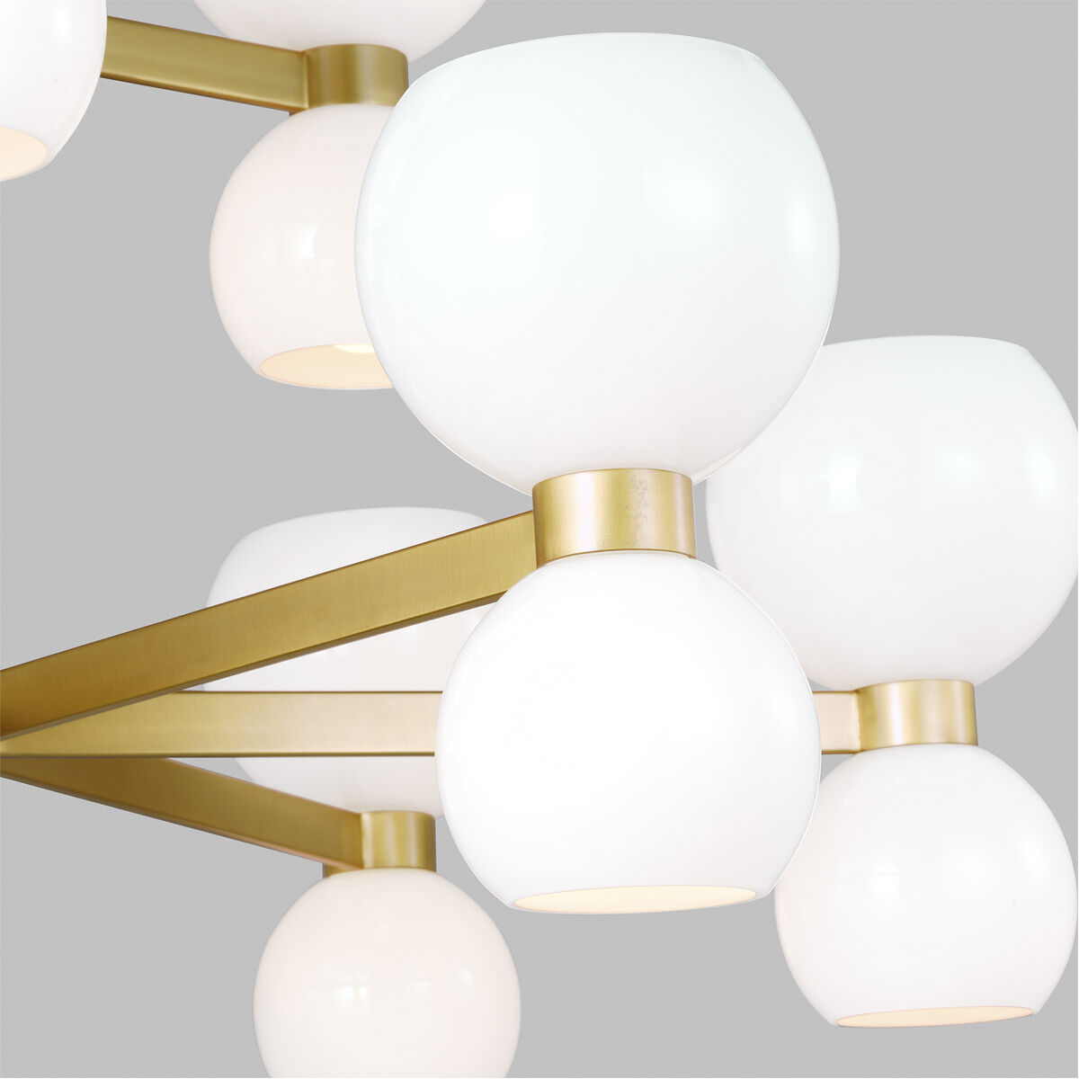 kate spade new york Londyn 18 Light 36.5 inch Burnished Brass with Milk White Glass Chandelier Ceiling Light