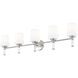 Henri 5 Light 42 inch Brushed Nickel Bathroom Vanity Wall Light
