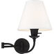 Ridgedale 25 inch 100.00 watt Black Swing Arm Wall Lamp Wall Light