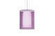 Pahu 1 Light Satin Nickel Pendant Ceiling Light in Transparent Amethyst/Opal Glass, Incandescent