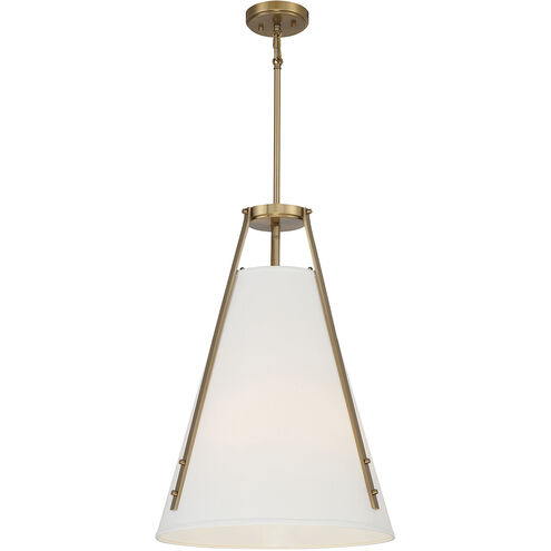 Newport 4 Light 18 inch Warm Brass Pendant Ceiling Light, Essentials