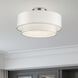 Manorwood 3 Light 18 inch Brushed Nickel Semi-Flush Ceiling Light
