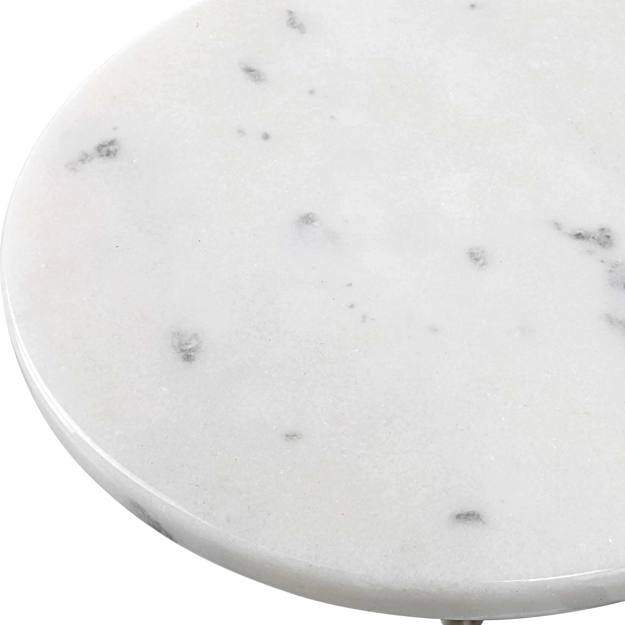 Sentry 22 X 13 inch Black Iron and Antique Brushed with White Marble Accent Table