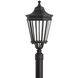 Cotswold Lane 3 Light 22.5 inch Black Outdoor Post Lantern, Small