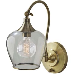 Bradford 1 Light 7 inch Antique Brass Wall Lamp Wall Light