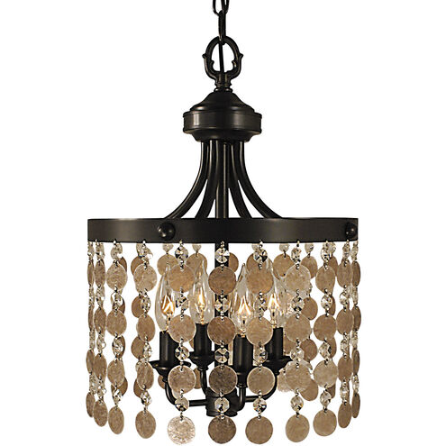 Naomi 4 Light 12 inch Brushed Nickel Mini Chandelier Ceiling Light