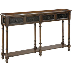 Taylor 58 X 11 inch Brown with Black and Bronze Console Table