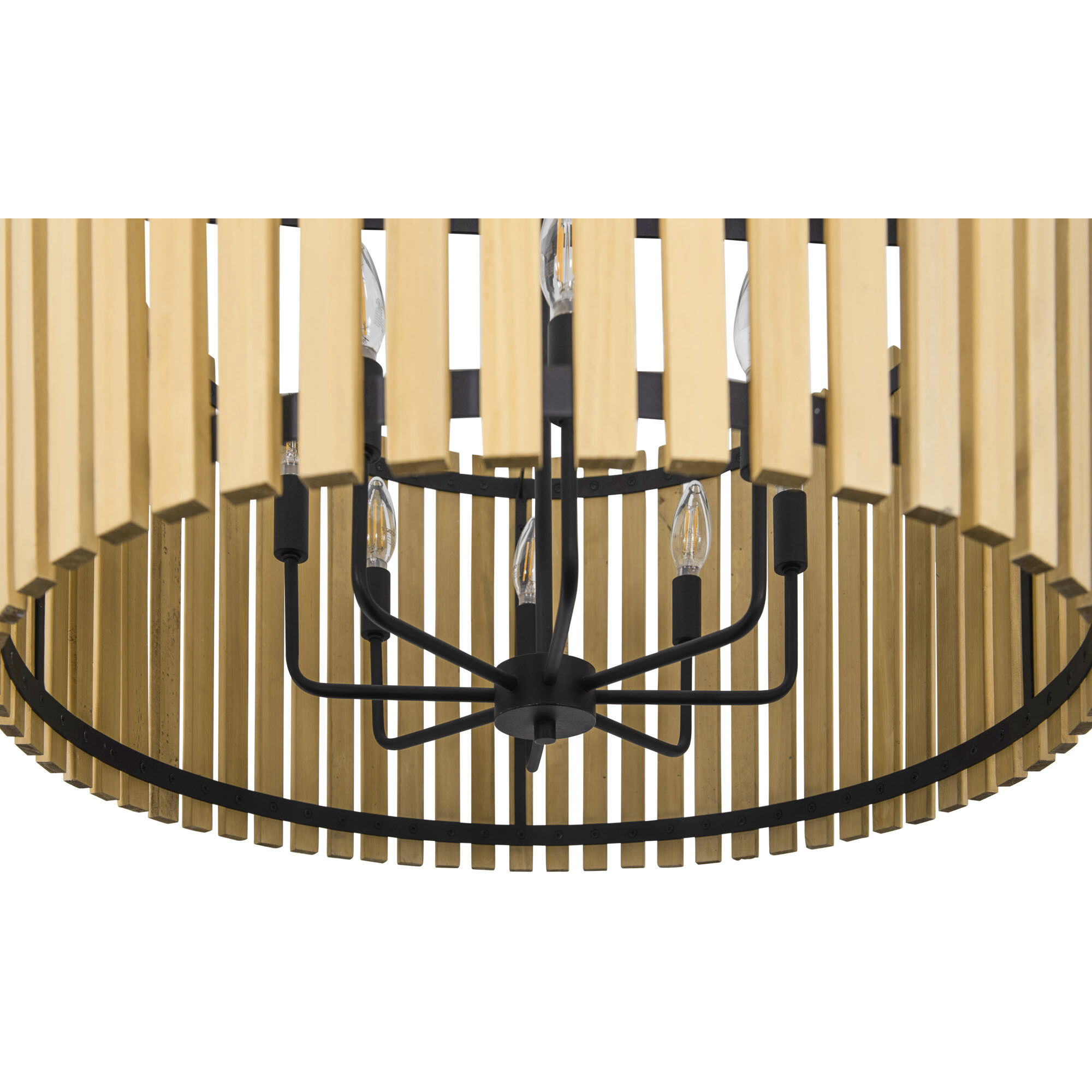 Suratto 8 Light 30 inch Matte Black Pendant Ceiling Light