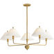 Kismet 5 Light 44.5 inch Gold Leaf Single-Tier Chandelier Ceiling Light