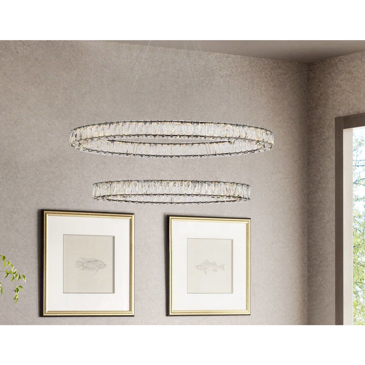 Monroe 2 Light 40 inch Black Pendant Ceiling Light