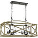 Woodhaven 8 Light 40.75 inch Distressed Weathered Oak Island Chandelier Ceiling Light