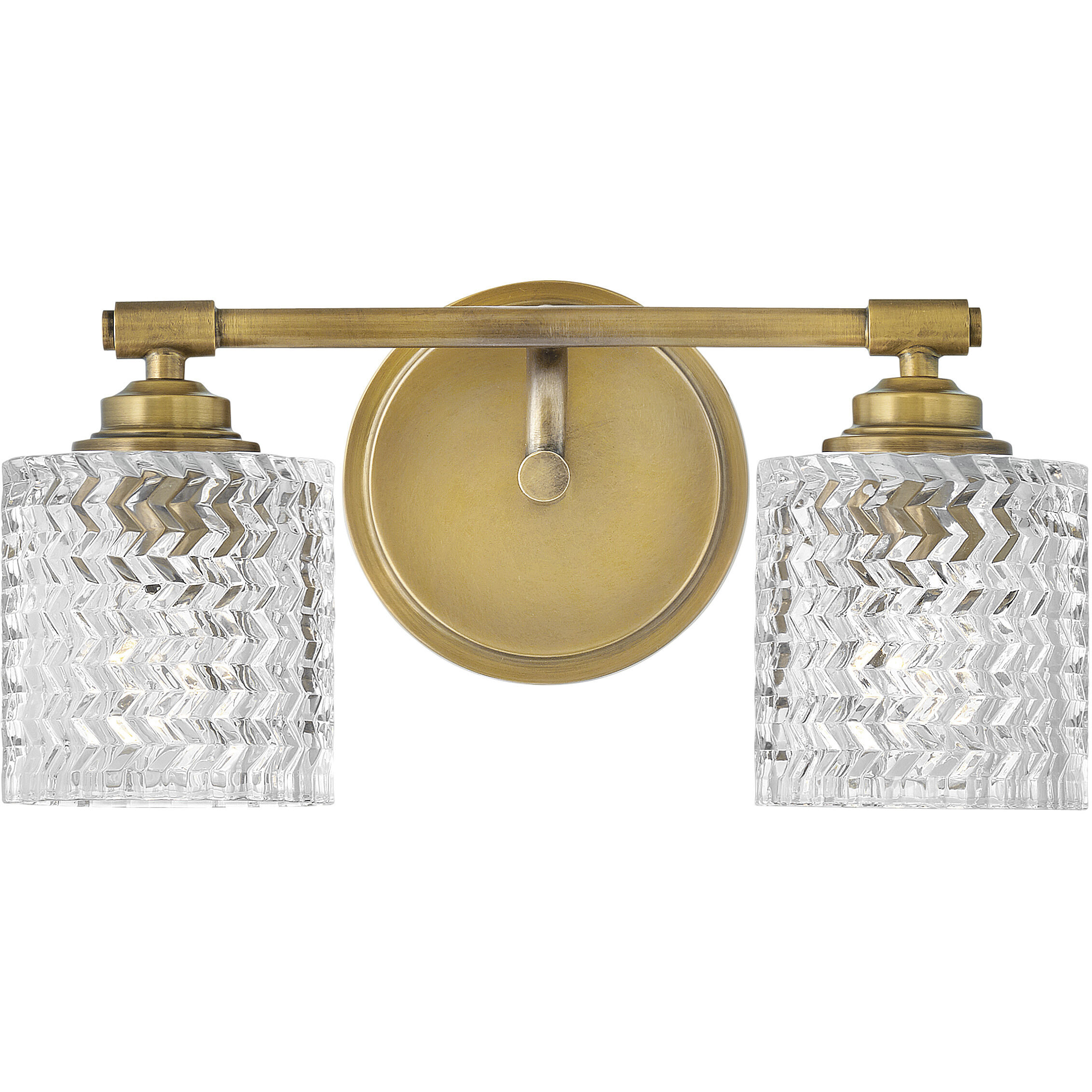 Elle 2 Light 14.5 inch Heritage Brass Vanity Light Wall Light
