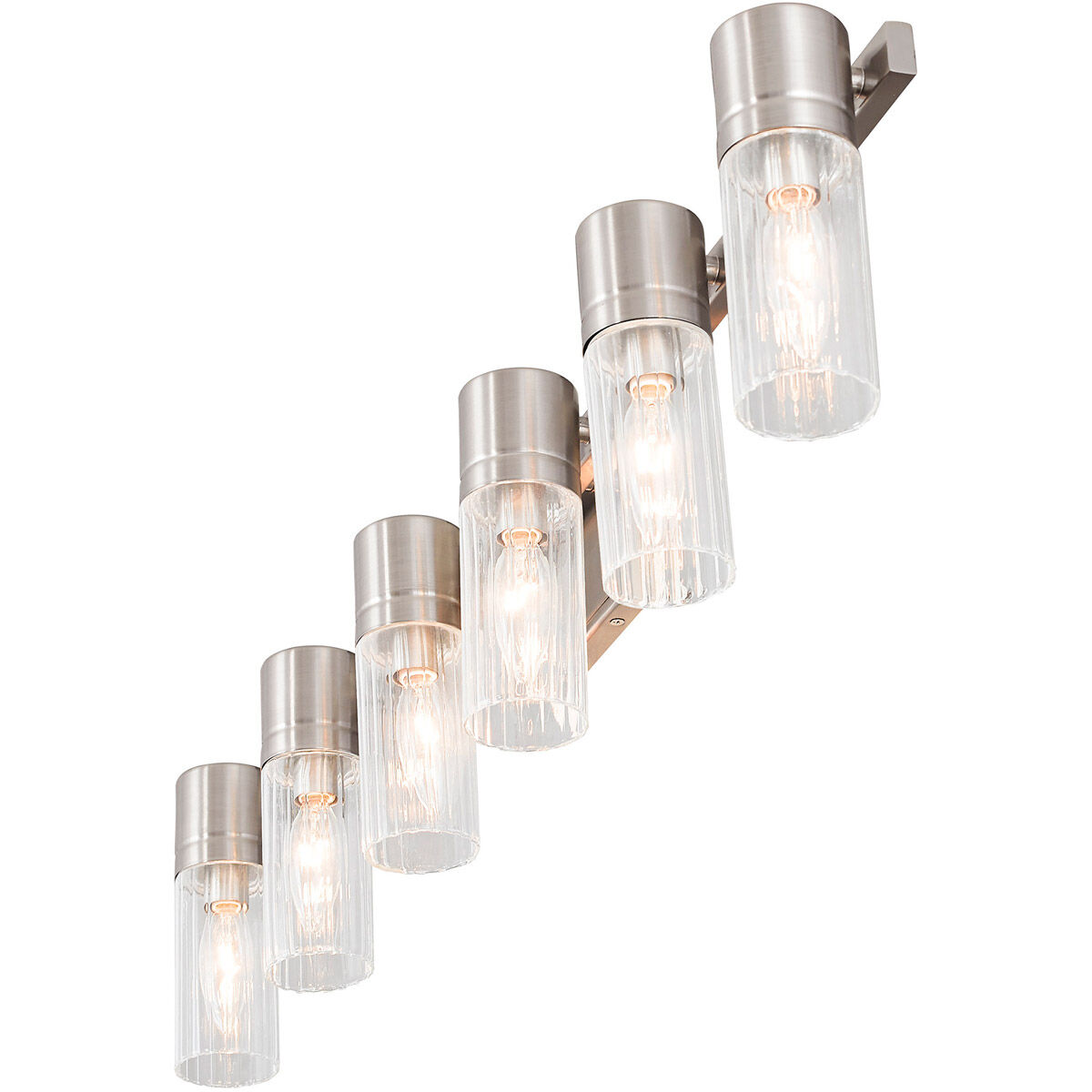 Midtown 6 Light 36 inch Brushed Nickel Bath Vanity Wall Light