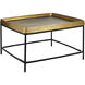 Tanay 30 X 17 inch Antique Brass and Graphite and Black Cocktail Table