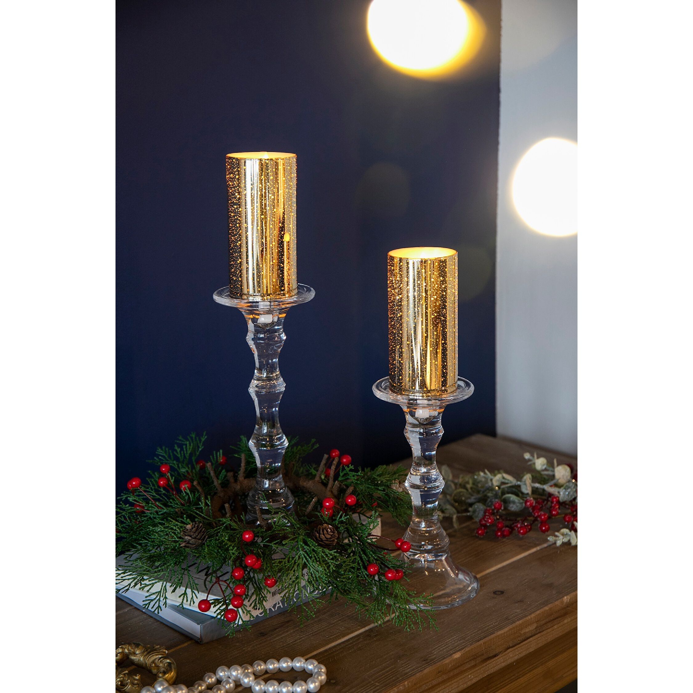 Speckled 6 X 3 inch LED Candle