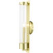 Castleton 1 Light 5 inch Satin Brass Single Sconce Wall Light, Tall