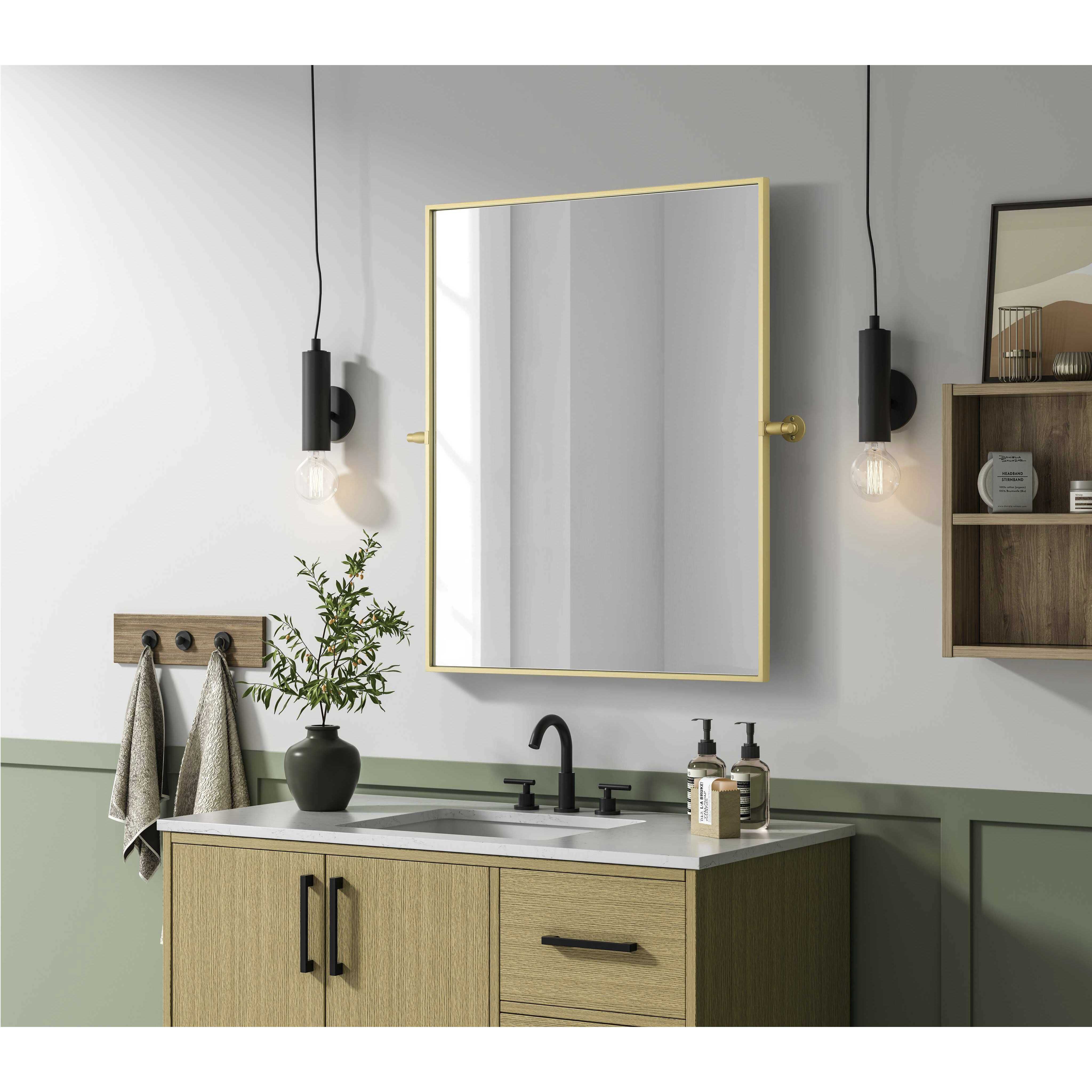 Amoura 36 X 30 inch Brass Mirror