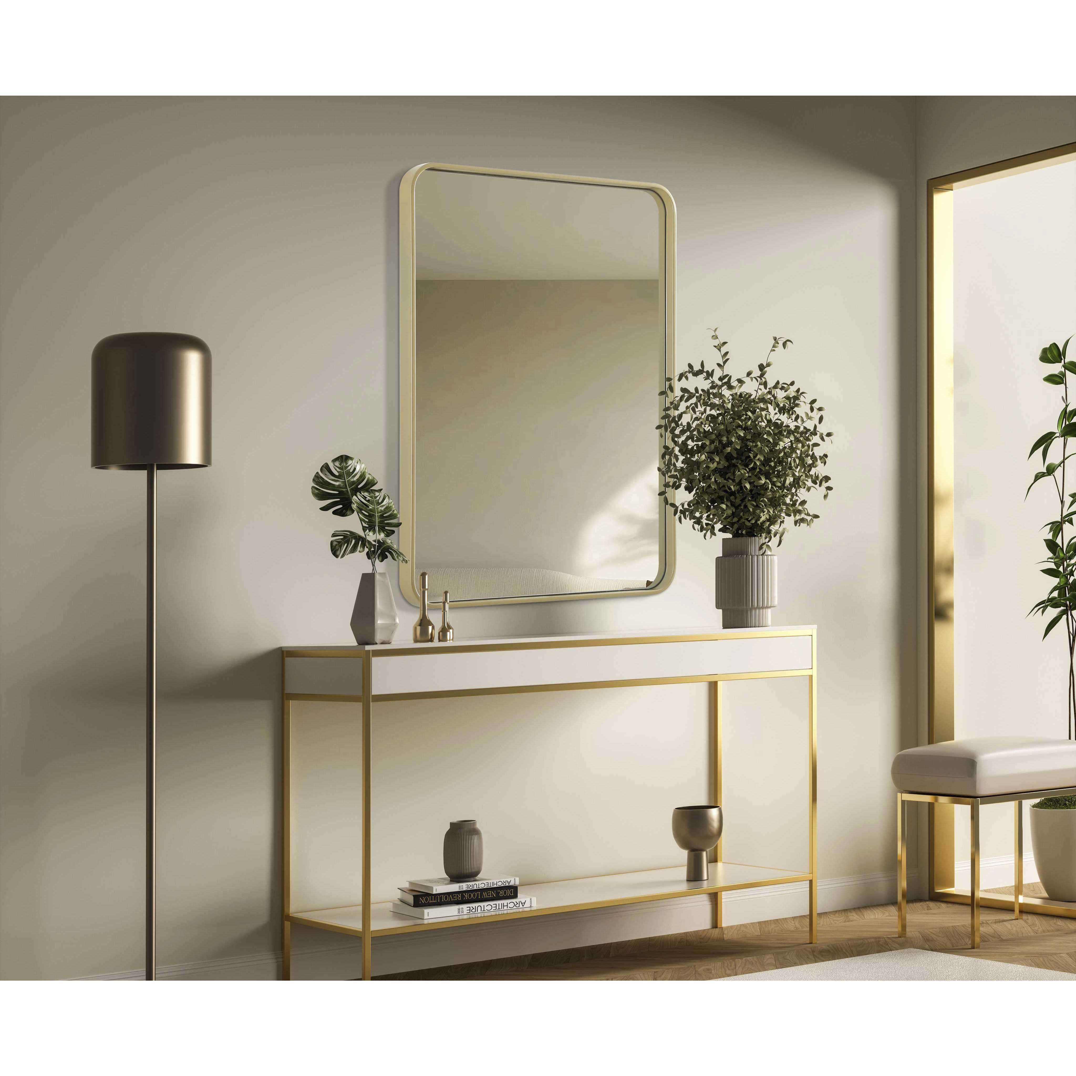 Remy 36 X 27 inch Brass Mirror